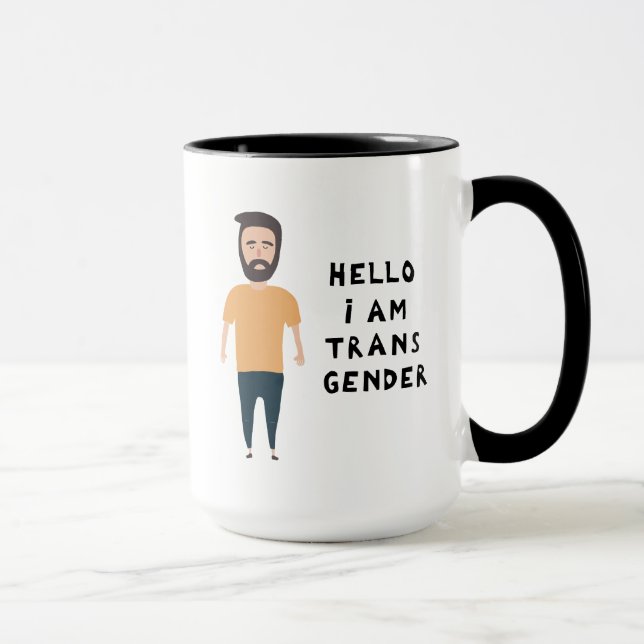 Mug Bonjour, je suis transgenre (Droite)