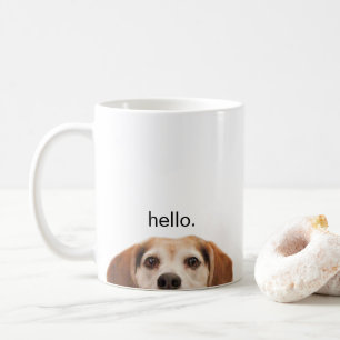 Mug Bonjour mignon chien Beagle moderne tendance
