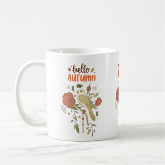 Mug Bonjour Oiseaux et fleurs d'automne