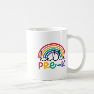 Mug Bonjour Pré-maternelle Arc-en-ciel Ck À l'école En
