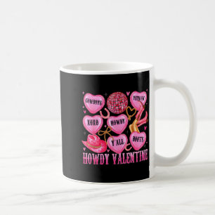Mug Bonjour Saint-Valentin Cow-Girl Occidental Cœurs B