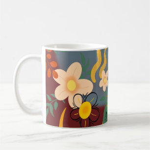 Mug Bonjour Spring Happiness Time, Flore Tropicale