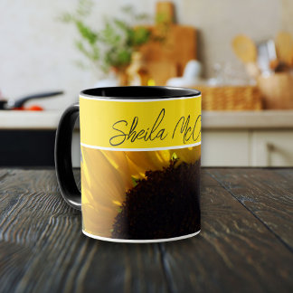 Mug Bonjour Sunshine Sunflower Photo