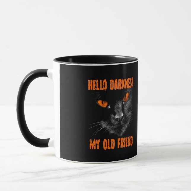 Mug Bonjour Ténèbres Mon Vieux Ami : Yeux Oranges (Gauche)