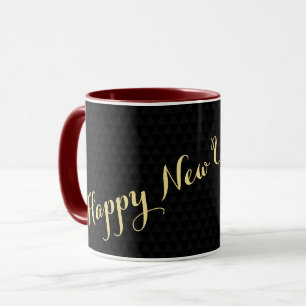 Mug Bonne année 2025 Black Gold Elegant Thé Café