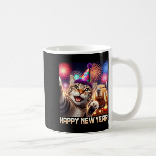 Mug Bonne année 2026 Art de fête de chat mignon capyba