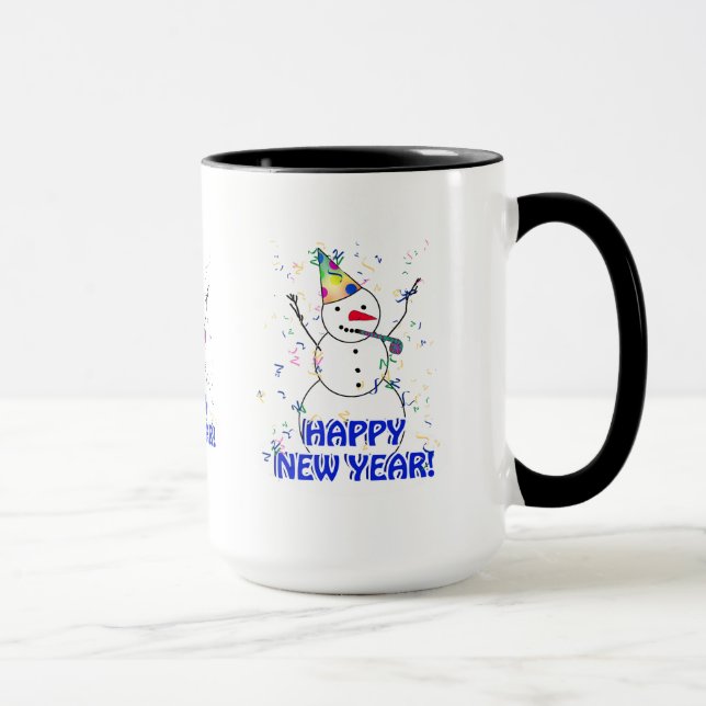 Mug Bonne année de la fête du bonhomme de neige (Droite)