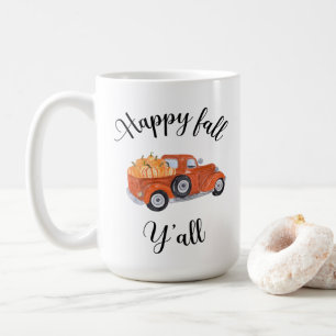 Mug Bonne automne Y'all Fall Chutes de café saisonni