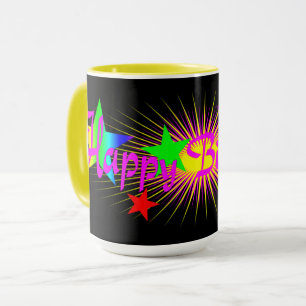 Mug Bonne fête d'anniversaire, amusant et coloré