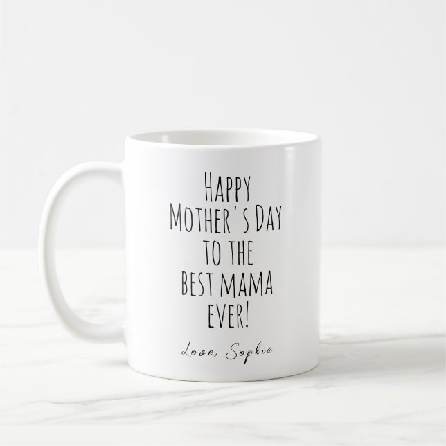 Mug Bonne fête des mères au meilleur de maman jamais (Gauche)
