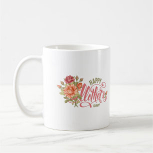 Mug Bonne Fête Des Mères Avec Amour Et Fleurs Printemp