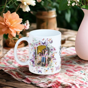 Mug Bonne fête des mères papillons Fleur sauvage Photo