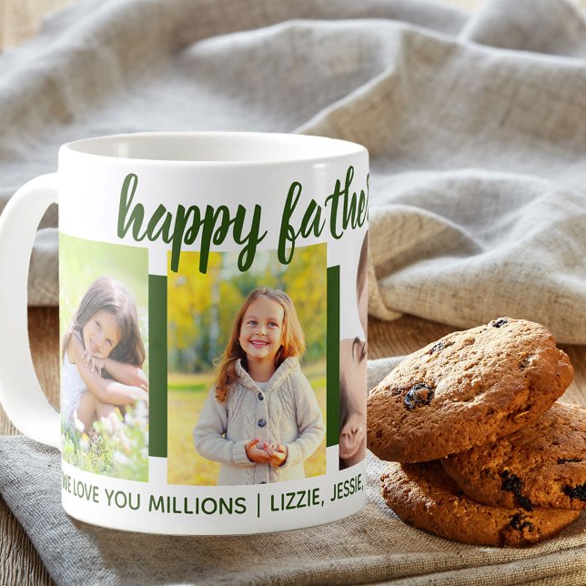 Mug Bonne Fête des pères Accueil personnalisé 4 Photo  (Créateur téléchargé)