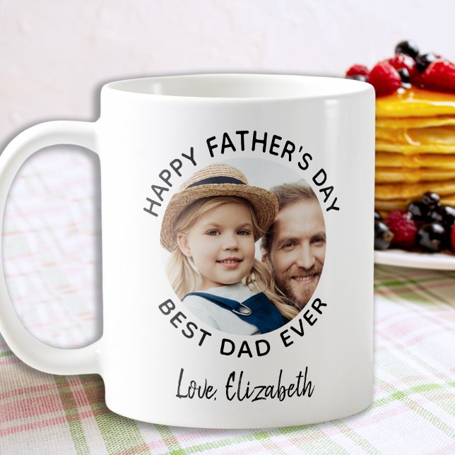 Mug Bonne Fête des pères Photo personnalisée Meilleur  (Créateur téléchargé)