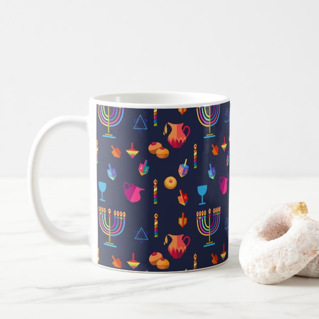 Mug Bonne fête Hanoukka belle décoration (Avec donut)