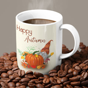 Mug Bonne fête minimaliste Gnome d'automne