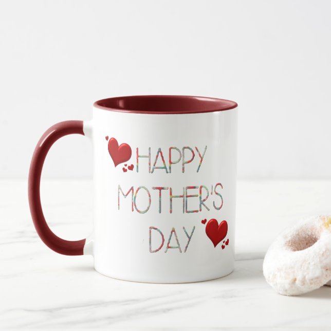 Mug Bonne idée cadeau de jour pour maman café (Avec donut)