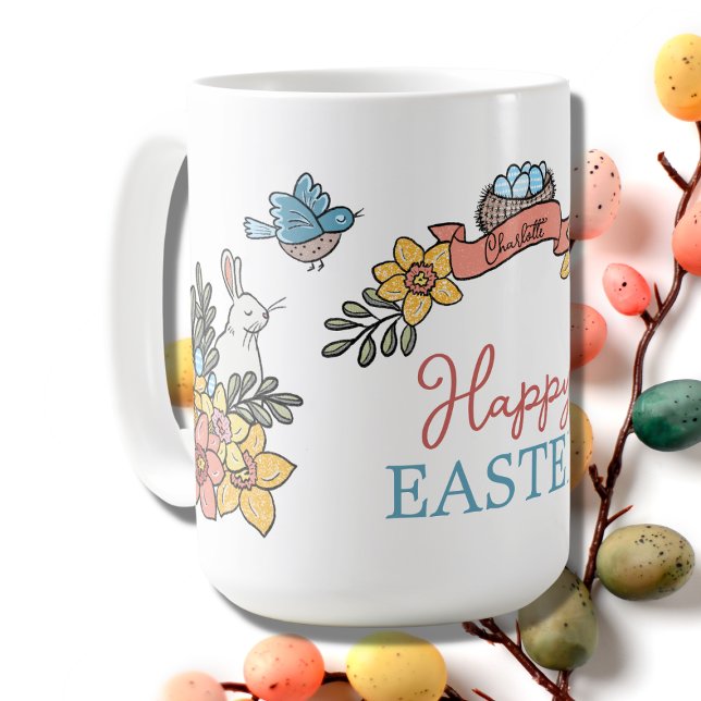 Mug Bonne Pâques avec nom personnalisé (Créateur téléchargé)