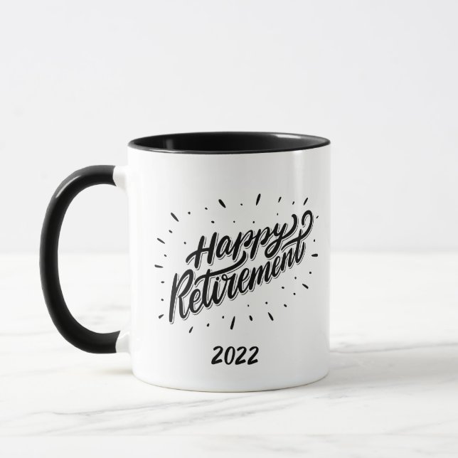 Mug Bonne retraite 2022 - Cadeau de retraite - (Gauche)