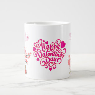 Mug Bonne Saint-Valentin avec un ours en peluche m