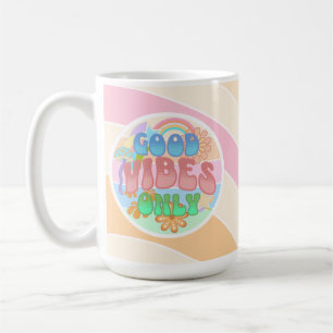 Mug Bonne Vibration Uniquement   Rétro Vintage 