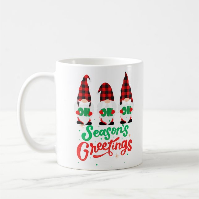Mug Bonnes Fêtes avec Gnomes Festives (Gauche)