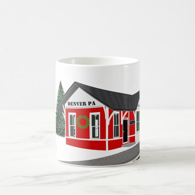 Mug Bonnes Fêtes Train Depot Votre Ville Année (Centre)
