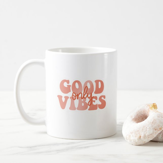 Mug Bonnes Vibrations Uniquement (Avec donut)