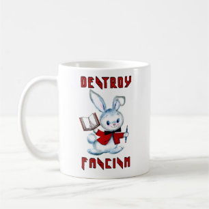 Mug Bonnet rétro mignon - Détruire le fascisme