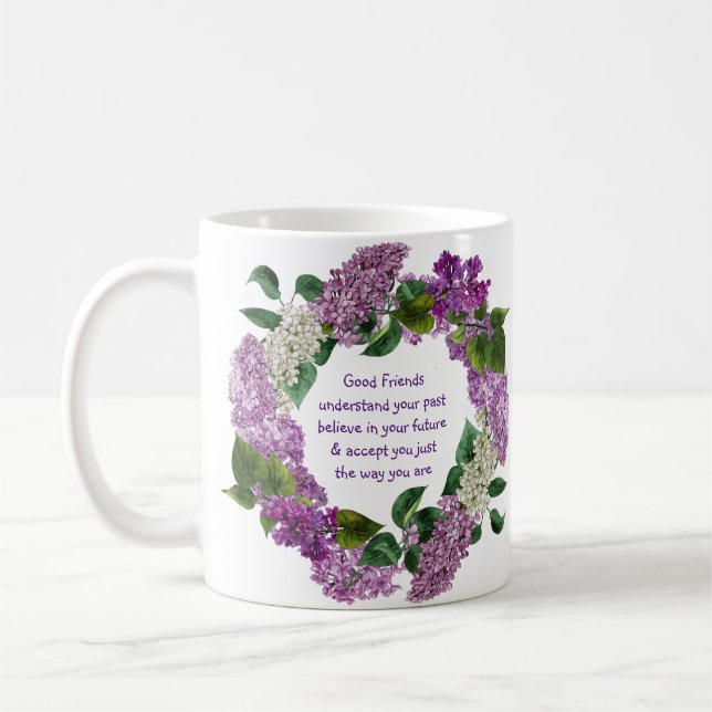 Mug Bons amis Comprenez la citation inspirante (Gauche)