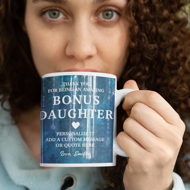 Mug Bonus Merci fille Message coeur personnalisé (Bonus Daughter Thank You Heartfelt Message Custom Coffee Mug
)