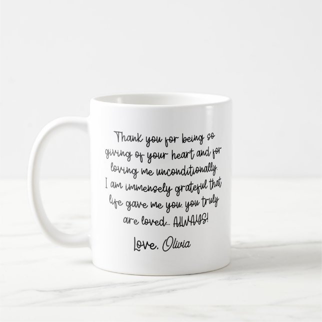 Mug Bonus personnalisé Maman Stepmaman Fête des Mères  (Gauche)