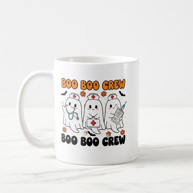 Mug Boo Boo Crew Nurse Halloween Nurse for Women (Gauche)
