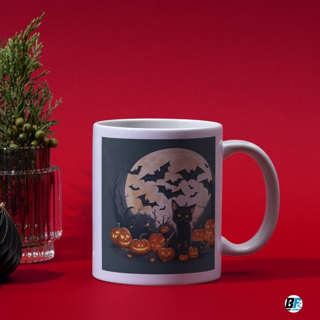 Mug Boo ! Halloween foncé Thème Cadeau Design (Créateur téléchargé)