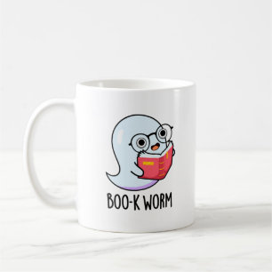 Mug Boo-k Worm Funny Halloween Bookworm Ghost Pun