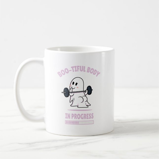 Mug Boo Tiful Body - Drôle Halloween Ghost Gym Lifting (Gauche)