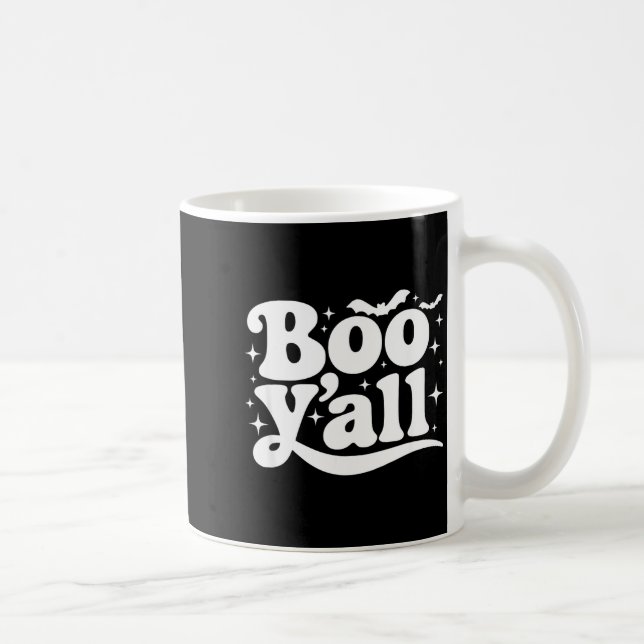 Mug Boo Y'all Southern Retro Halloween Quote Saying Ba (Droite)