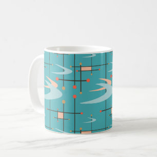 Mug Boomerangs modernes du milieu du siècle sur Turquo