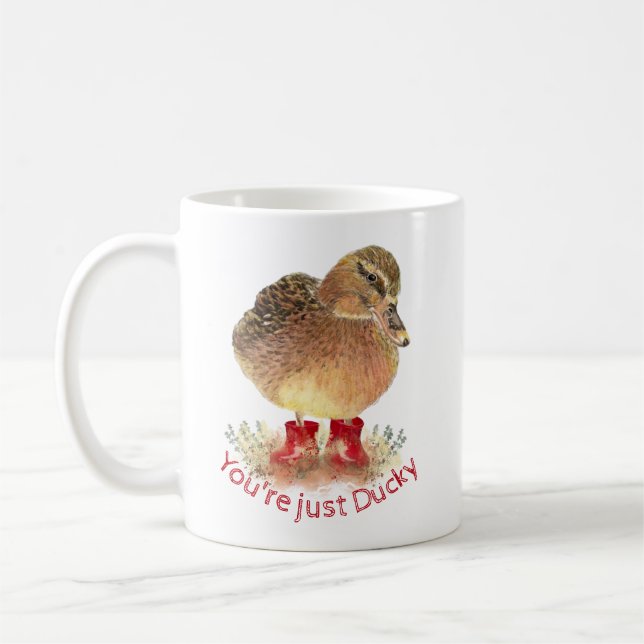 Mug Boots en caoutchouc rouge canard Vous êtes juste D (Gauche)