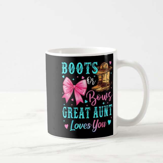 Mug Boots Or Bows Great Aunt Loves You Gender Reveal F (Droite)