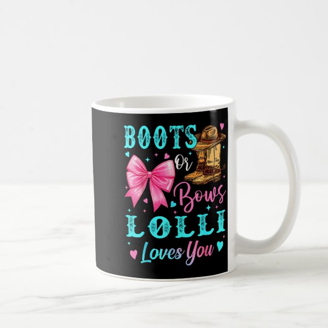 Mug Boots Or Bows Lolli Loves You Gender Reveal Family (Droite)
