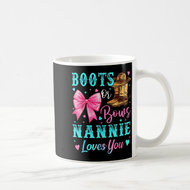 Mug Boots Or Bows Nannie Loves You Gender Reveal Famil (Droite)