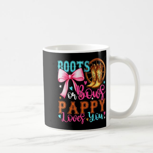 Mug Boots Or Bows Pappy Loves You Gender Reveal Party  (Droite)