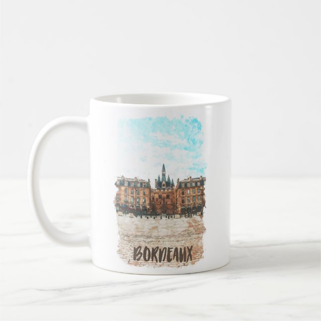 Mug Bordeaux France Place de la Bourse Voyage (Gauche)