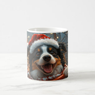 Mug Border Collie Chien Montagnes Russes Noël