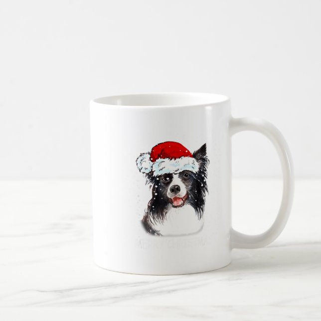 Mug Border Collie Dog Santa Christmas Lights Xmas Boys (Droite)