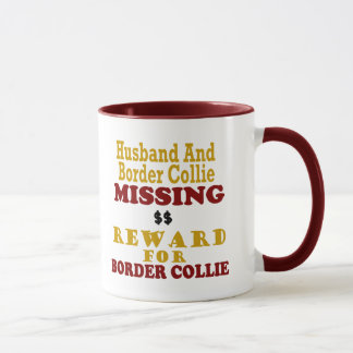 Mug Border collie et récompense absente de mari pour
