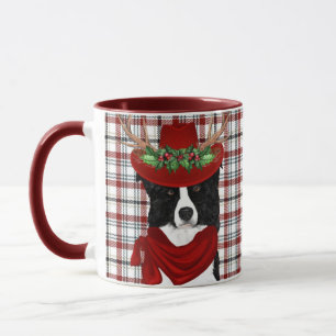 Mug Bordure Collie Amoureux des chiens Western Plaid N