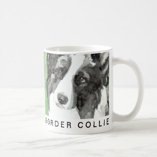 Mug Bordure Collie Aquarelle