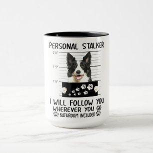 Mug Bordure Collie Puppy Je vous suivrai